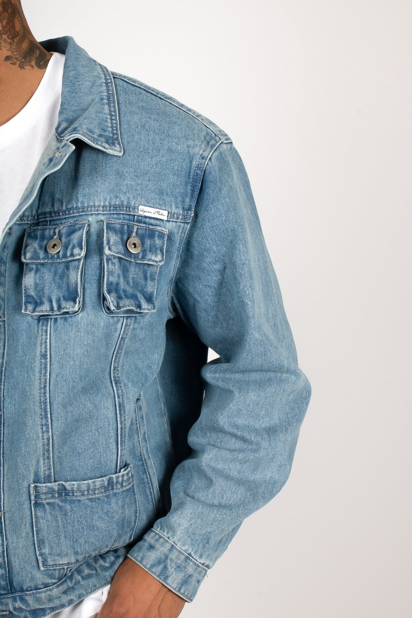 Nevada Blue Wash Utility Denim Jacket - Liquor n Poker