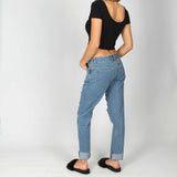 New Chaska Indigo Ripped Boyfriend Jeans - Liquor n Poker
