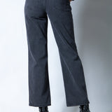 Nola Straight Leg Mid Rise Embellished Jeans in Black - Liquor n Poker