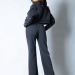 Nola Straight Leg Mid Rise Embellished Jeans in Black - Liquor n Poker