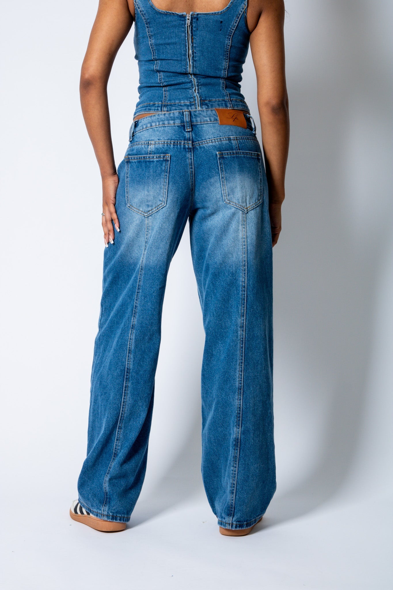 NOLA – True Blue Relaxed Low - Rise Jean with Buckle Detail - Liquor n Poker
