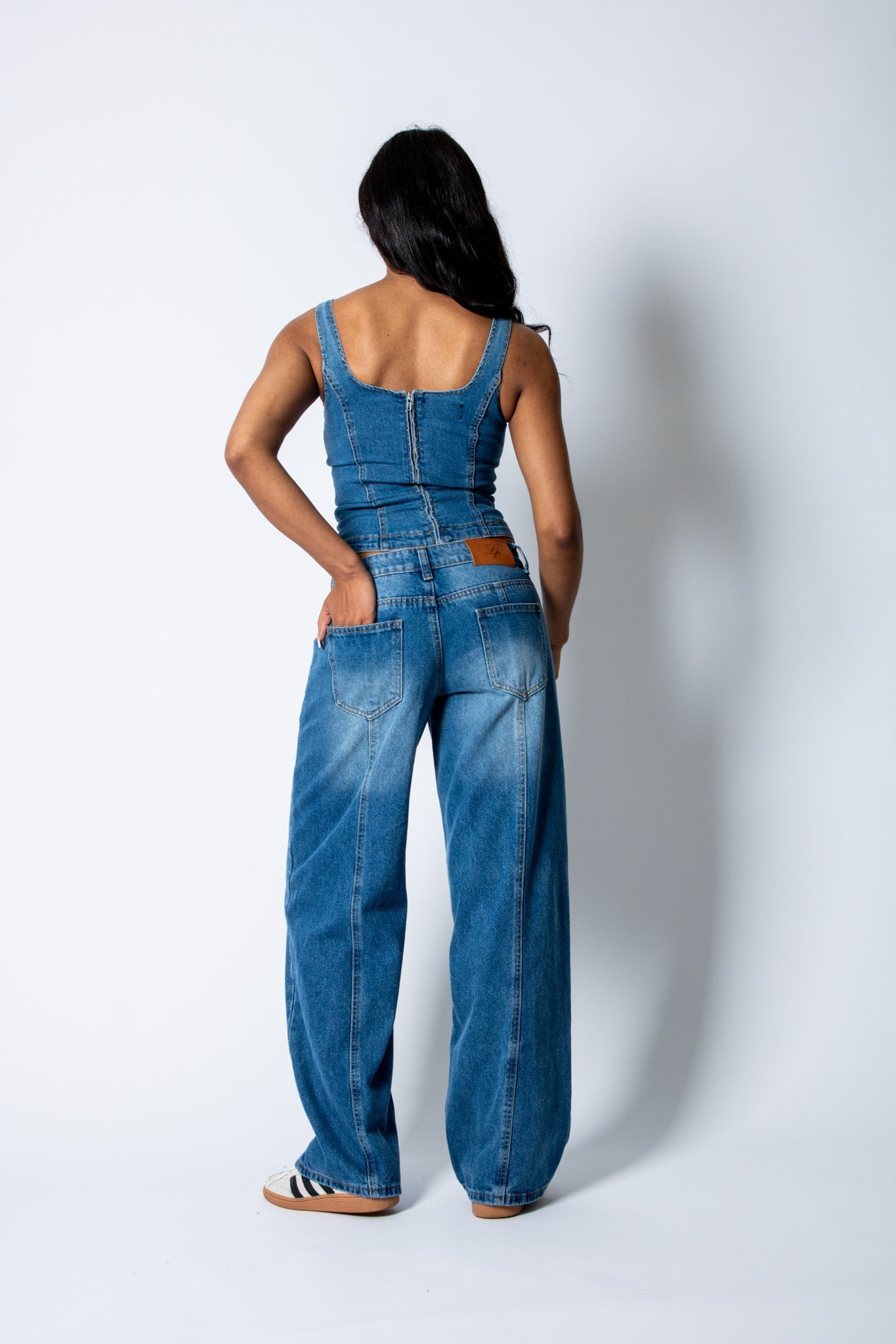NOLA – True Blue Relaxed Low - Rise Jean with Buckle Detail - Liquor n Poker