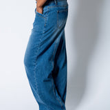 NOLA – True Blue Relaxed Low - Rise Jean with Buckle Detail - Liquor n Poker