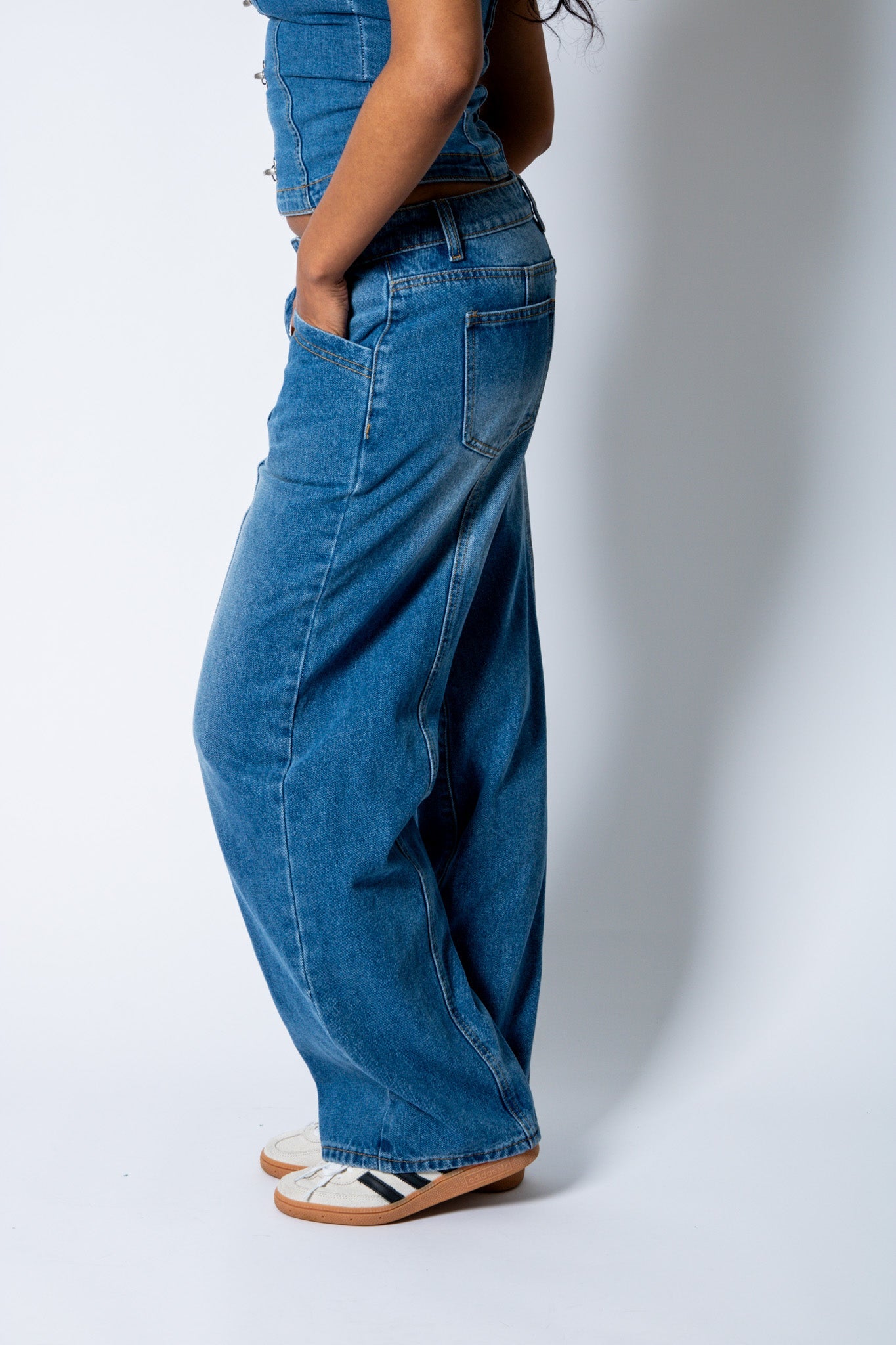 NOLA – True Blue Relaxed Low - Rise Jean with Buckle Detail - Liquor n Poker