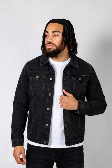 Norton Washed Black Classic Denim Jacket