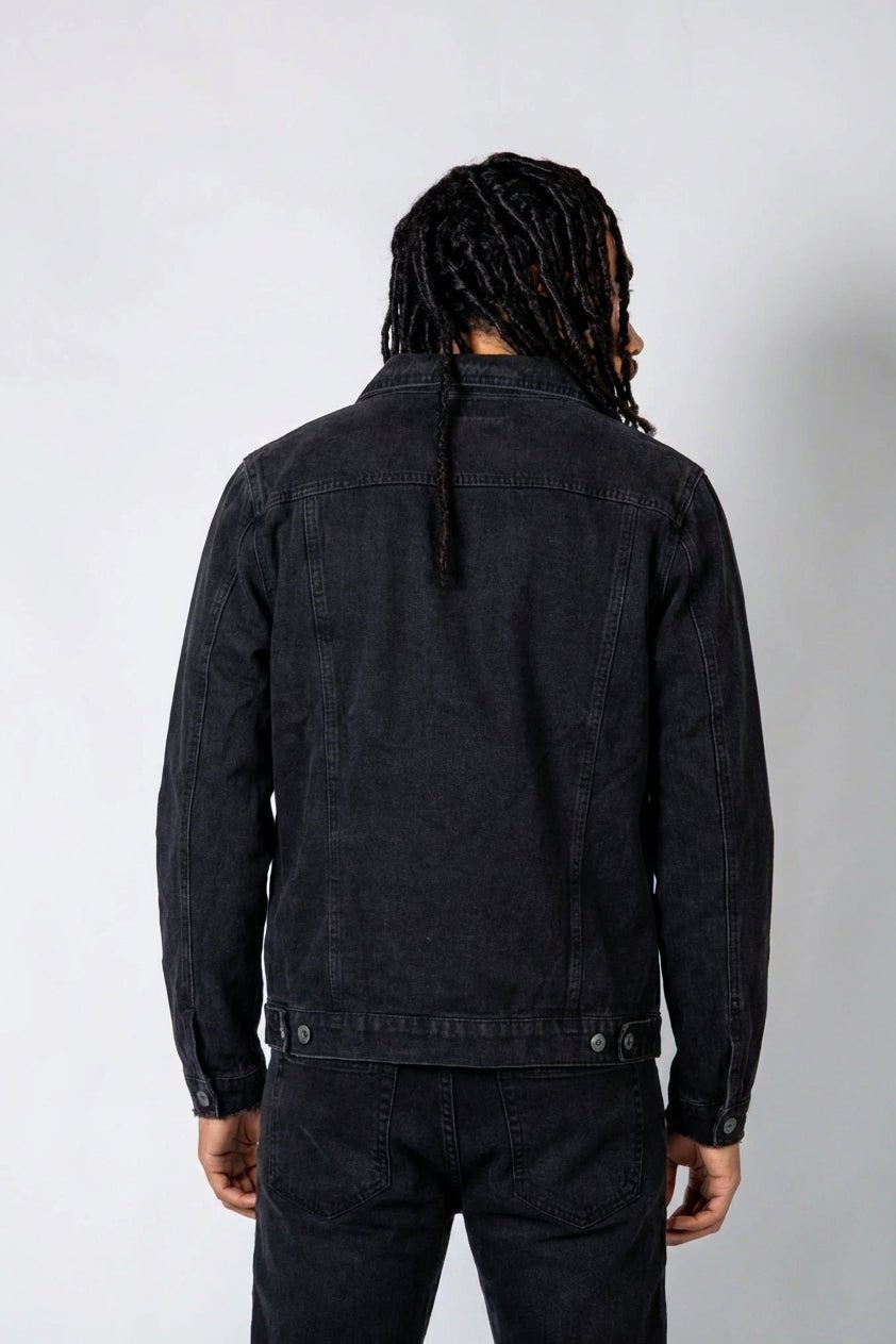 Norton Washed Black Classic Denim Jacket - Liquor n Poker