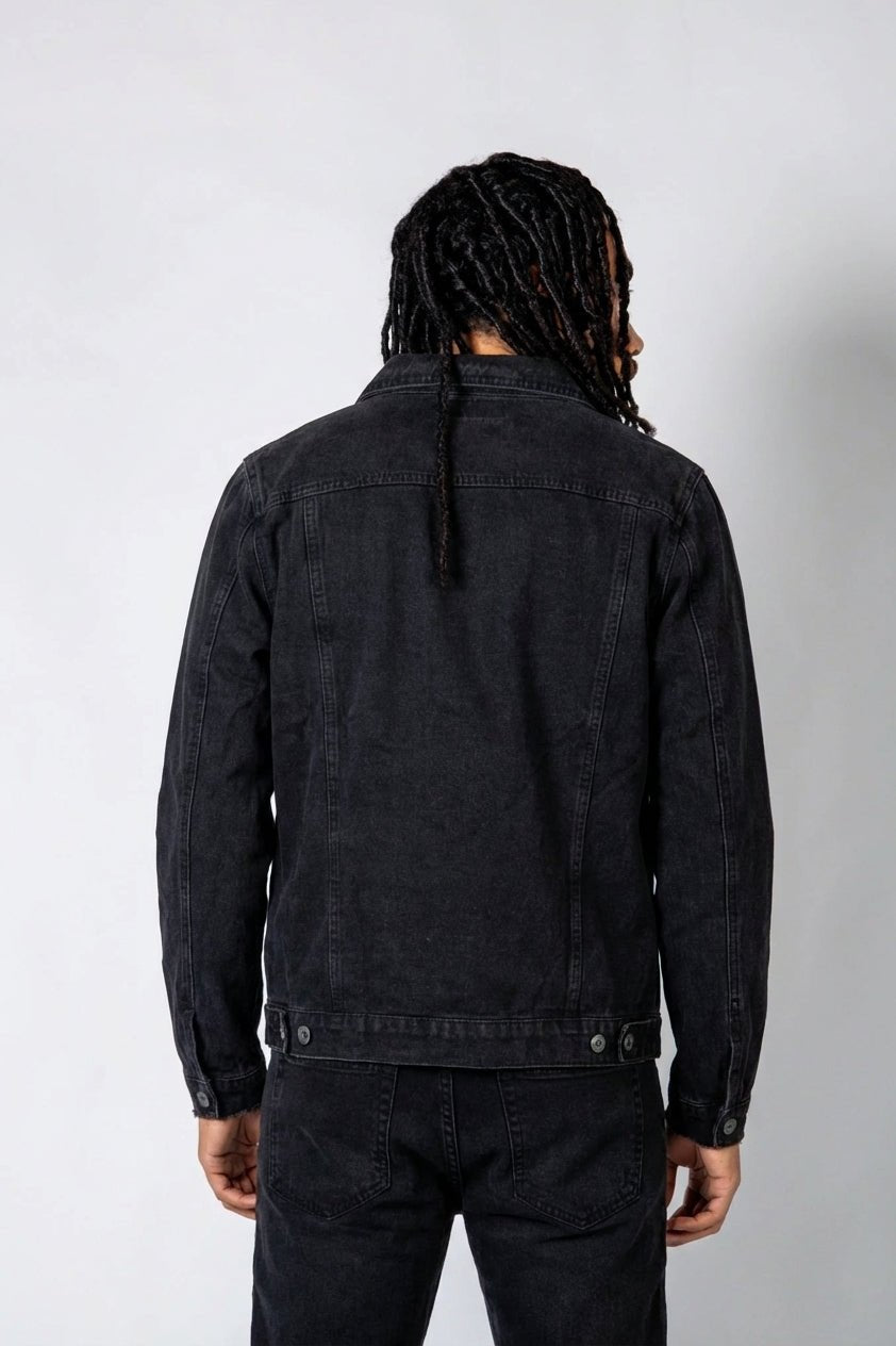 Norton Washed Black Classic Denim Jacket - Liquor n Poker