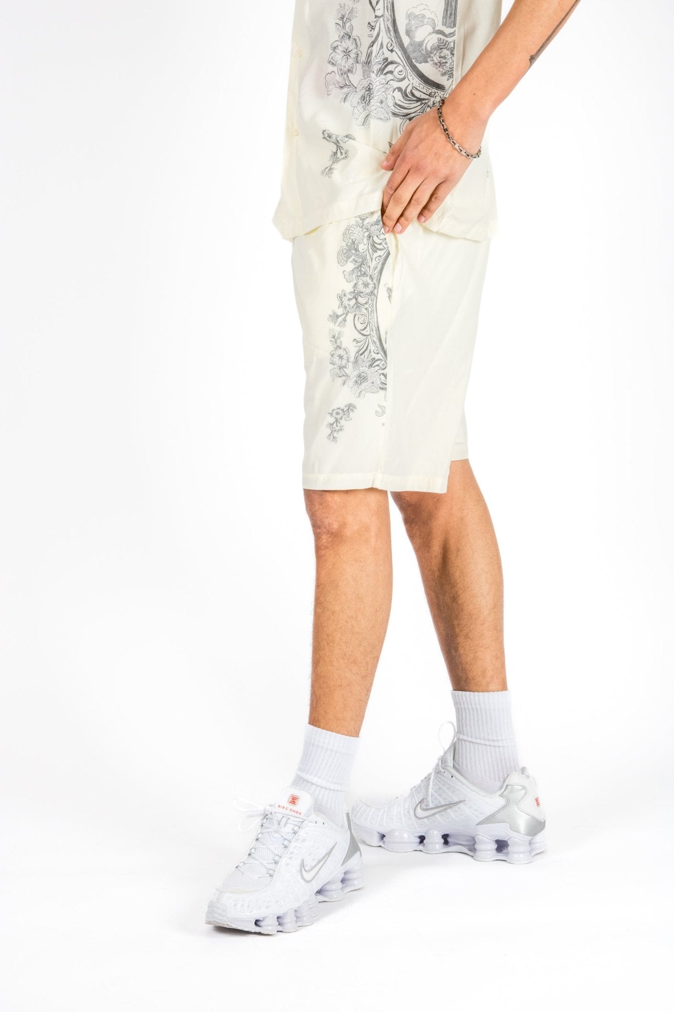 Off White Royal Printed Shorts - Liquor n Poker