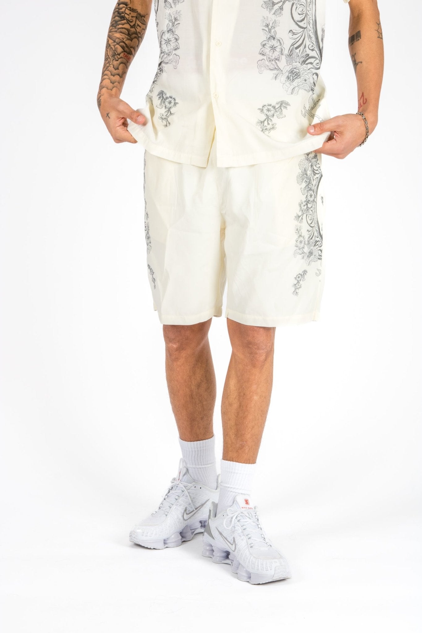 Off White Royal Printed Shorts - Liquor n Poker