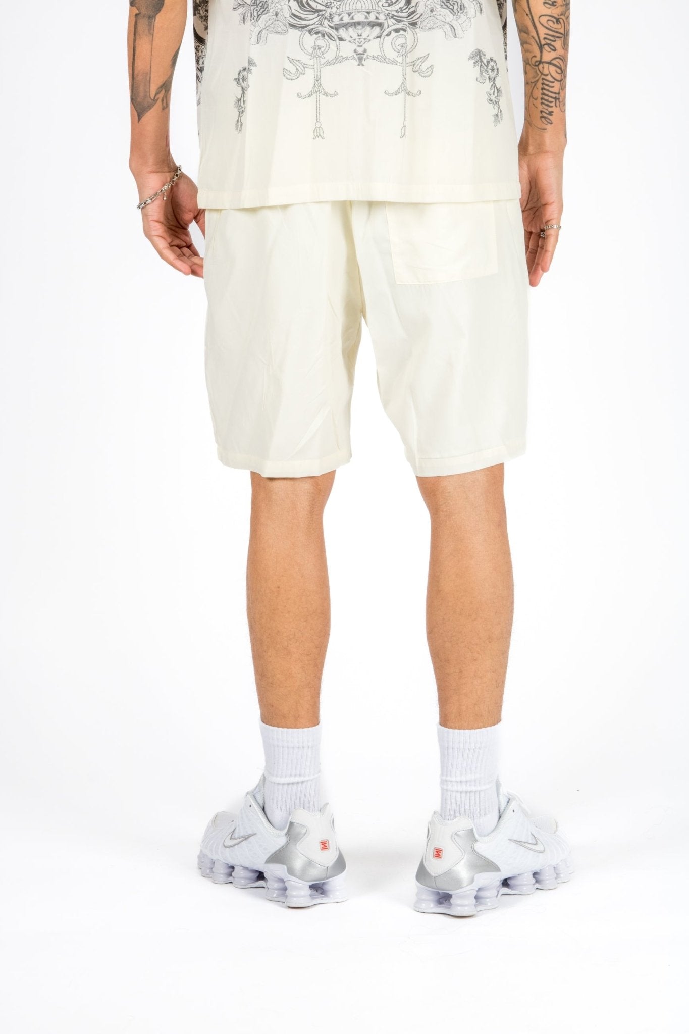 Off White Royal Printed Shorts - Liquor n Poker