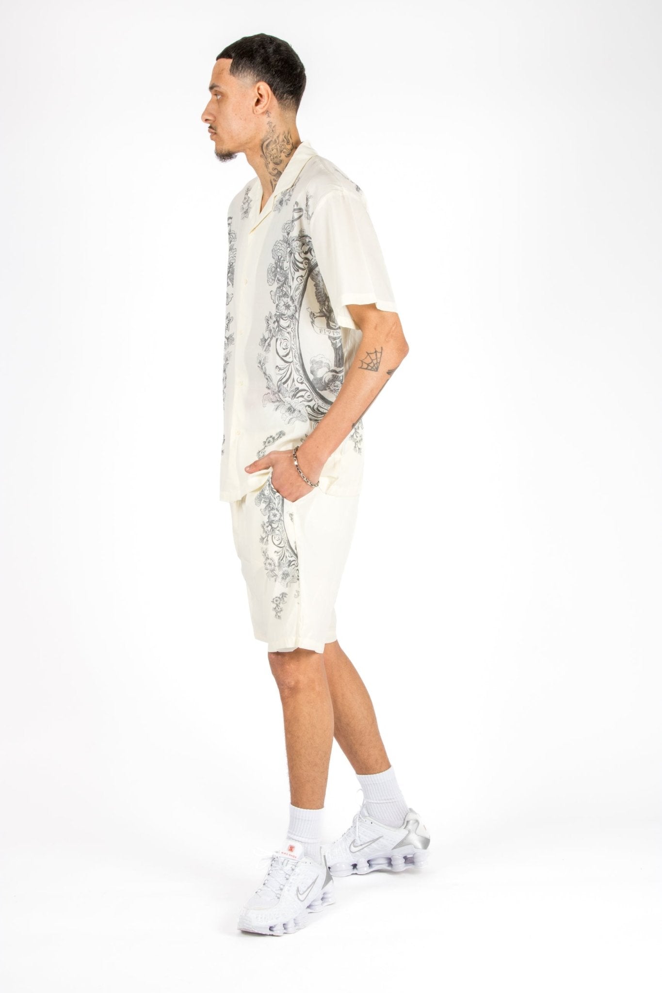 Off White Royal Printed Shorts - Liquor n Poker