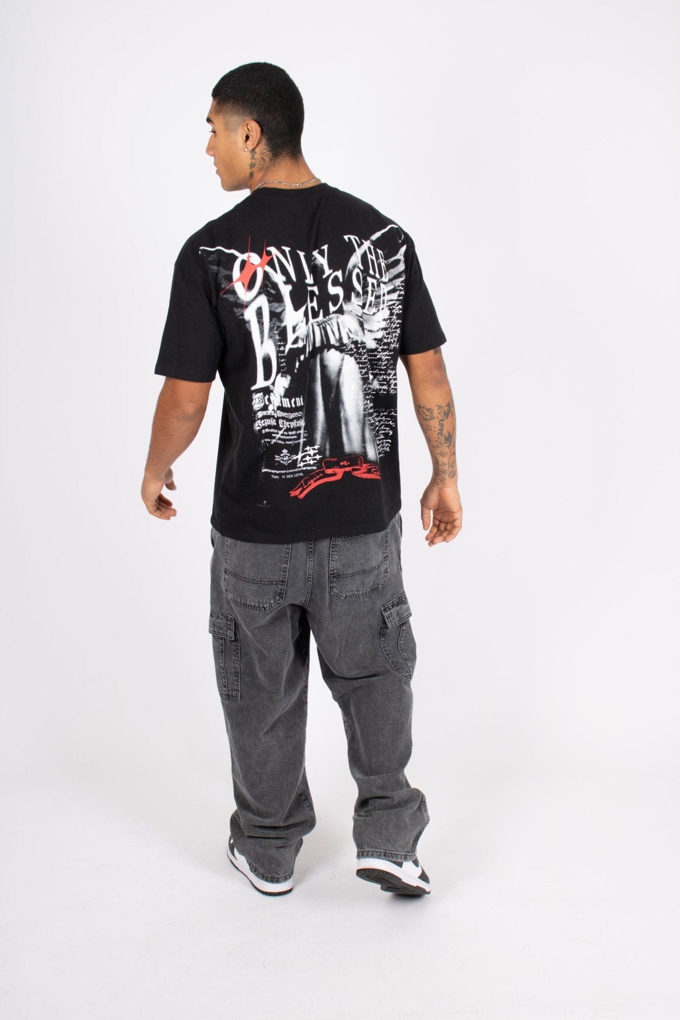 "Only The Blessed" Cross T-Shirt - Liquor n Poker