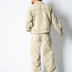 ONYX - Relaxed Baggy Acid Wash Beige Jeans - Liquor n Poker
