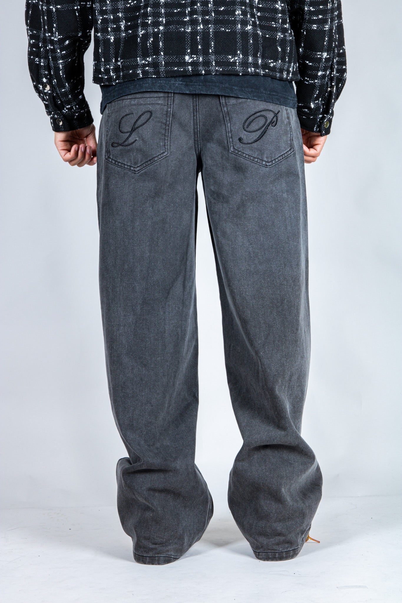 Onyx Zip Detail Baggy Jeans In Black - Liquor n Poker