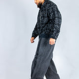 Onyx Zip Detail Baggy Jeans In Black - Liquor n Poker