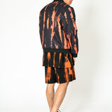 Orange Stripe Tie - Dye Shorts - Liquor n Poker