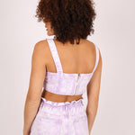 Outta Limits Denim Mini Skirt In Lilac Acid Wash - Liquor n Poker