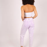 Outta Limits High Rise Mom Jean In Lilac Acid Wash - Liquor n Poker