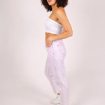 Outta Limits High Rise Mom Jean In Lilac Acid Wash - Liquor n Poker
