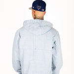 Oversized Bleach Wash Denim Hooded Jacket - Liquor n Poker