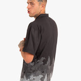Oversized Boxy Shirt With Ombre Japanese Bird Print - Liquor n Poker