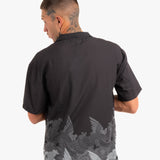 Oversized Boxy Shirt With Ombre Japanese Bird Print - Liquor n Poker