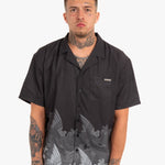 Oversized Boxy Shirt With Ombre Japanese Bird Print - Liquor n Poker