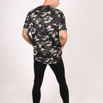 Oversized Camo Print T-Shirt - Liquor n Poker