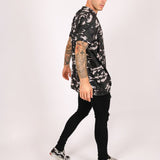 Oversized Camo Print T-Shirt - Liquor n Poker