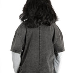 Oversized Charcoal Long Sleeve "Renaissance" Graphic Printed T-Shirt - Liquor n Poker