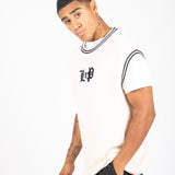 Oversized Cream Varsity Knitted Sleeveless Sweater - Liquor n Poker