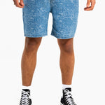 Oversized Floral Textured Jacquard Denim Shorts - Liquor n Poker