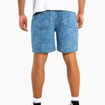 Oversized Floral Textured Jacquard Denim Shorts - Liquor n Poker