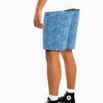 Oversized Floral Textured Jacquard Denim Shorts - Liquor n Poker