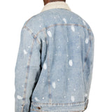 Oversized full Borg lined Denim Jacket with detail - Liquor n Poker