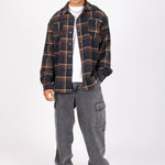 Oversized Long Sleeve Navy Flannel Shirt - Liquor n Poker