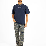 Oversized Navy T-Shirt "Eternal Paradise" Back Print - Liquor n Poker