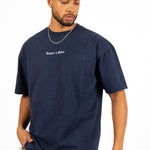 Oversized Navy T-Shirt "Eternal Paradise" Back Print - Liquor n Poker