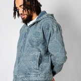 Oversized Paisley Jacquard Denim Hooded Jacket - Liquor n Poker