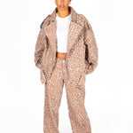 Oversized Printed Biker Jacket - Liquor n Poker