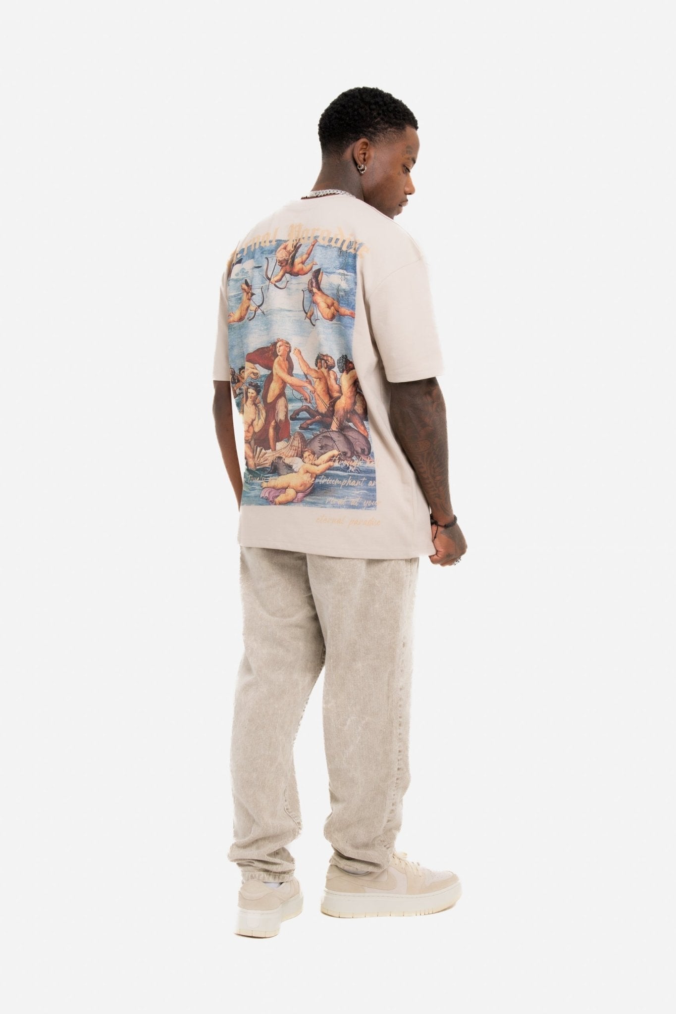 Oversized Stone T-Shirt "Eternal Paradise" Back Print - Liquor n Poker