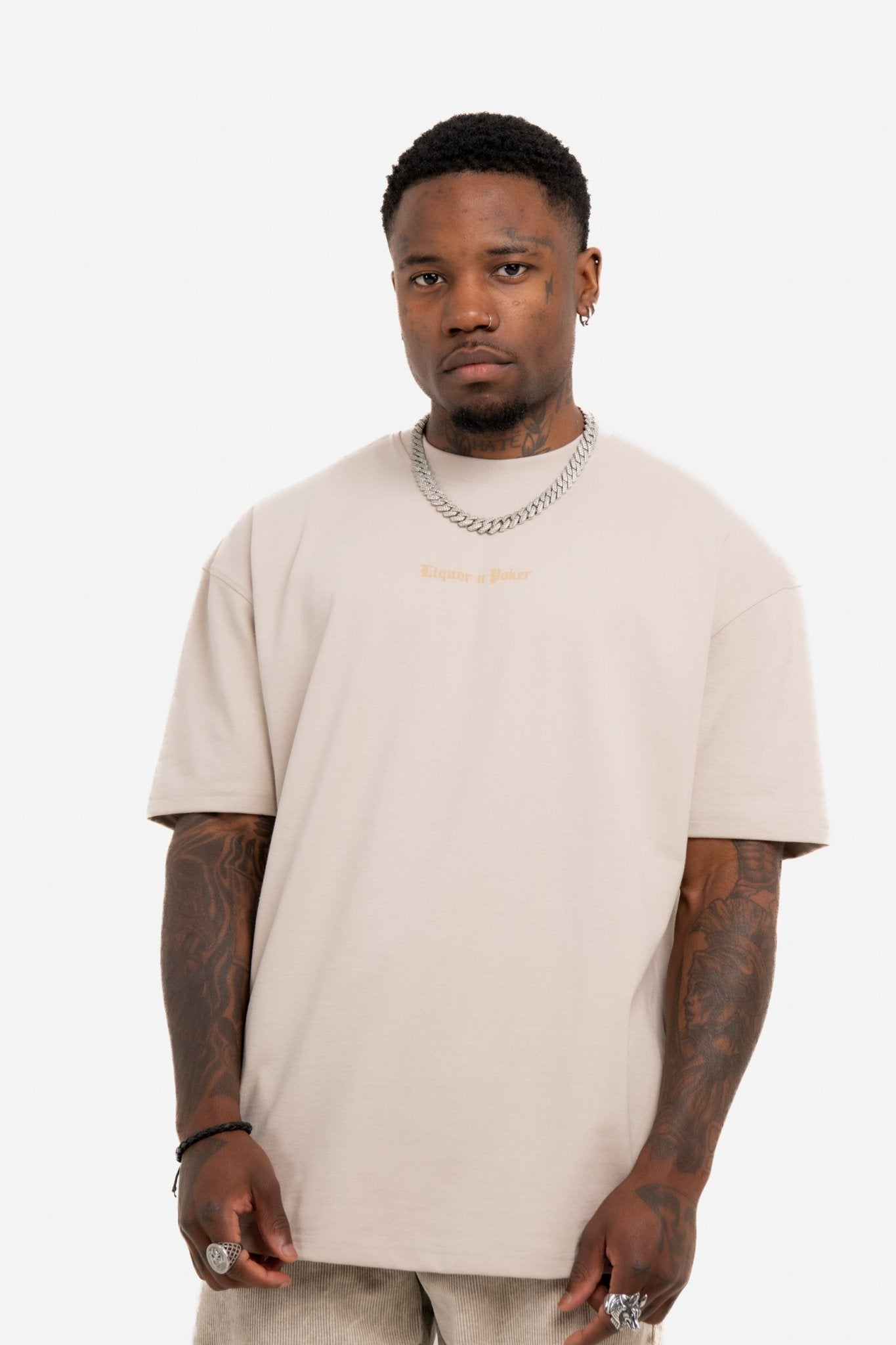 Oversized Stone T-Shirt "Eternal Paradise" Back Print - Liquor n Poker