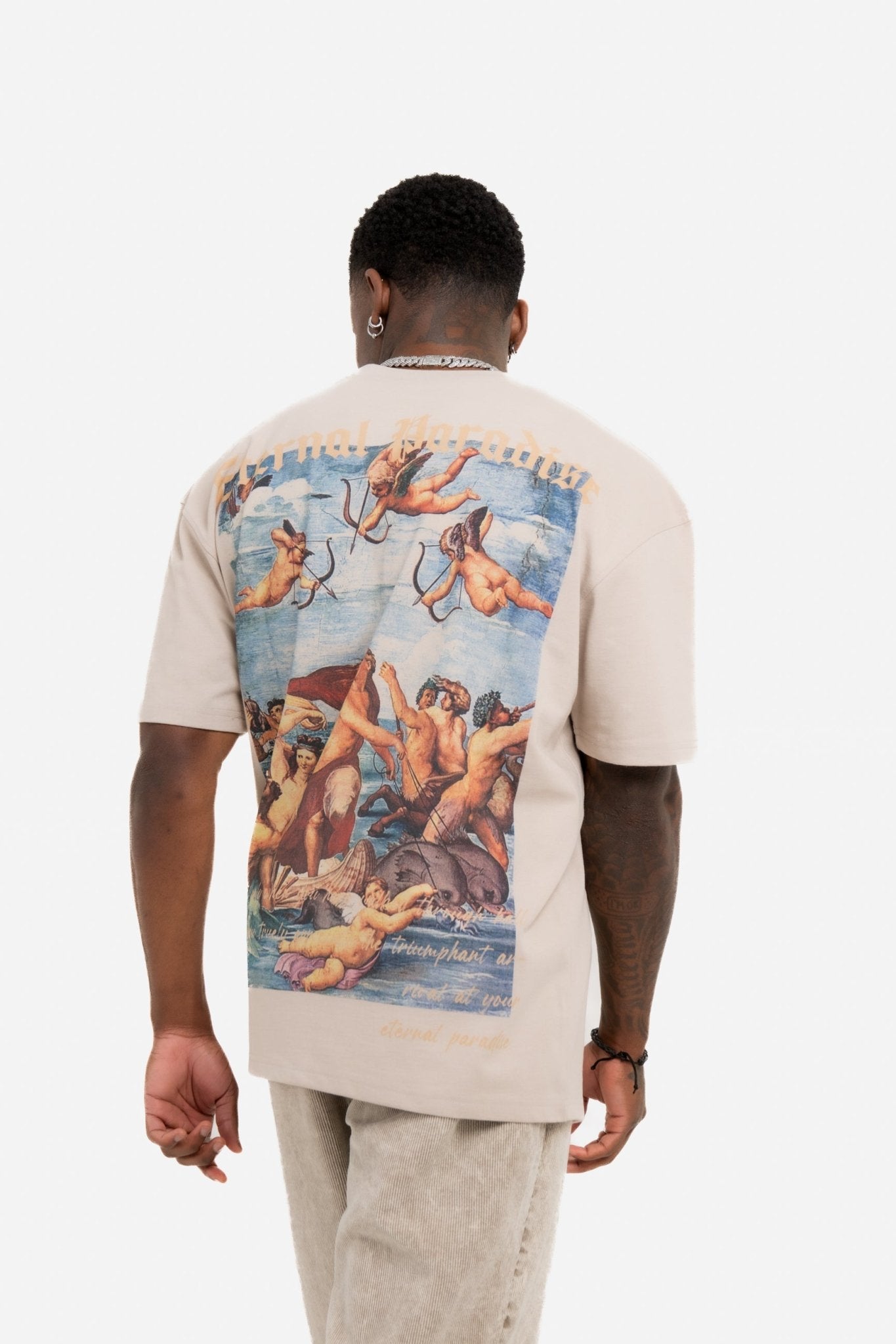 Oversized Stone T-Shirt "Eternal Paradise" Back Print - Liquor n Poker