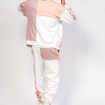 Oversized Varsity Spliced Zip Hoodie - Liquor n Poker