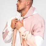 Oversized Varsity Spliced Zip Hoodie - Liquor n Poker