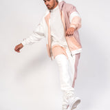 Oversized Varsity Spliced Zip Hoodie - Liquor n Poker