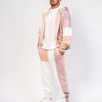 Oversized Varsity Spliced Zip Hoodie - Liquor n Poker