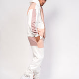 Oversized Varsity Spliced Zip Hoodie - Liquor n Poker