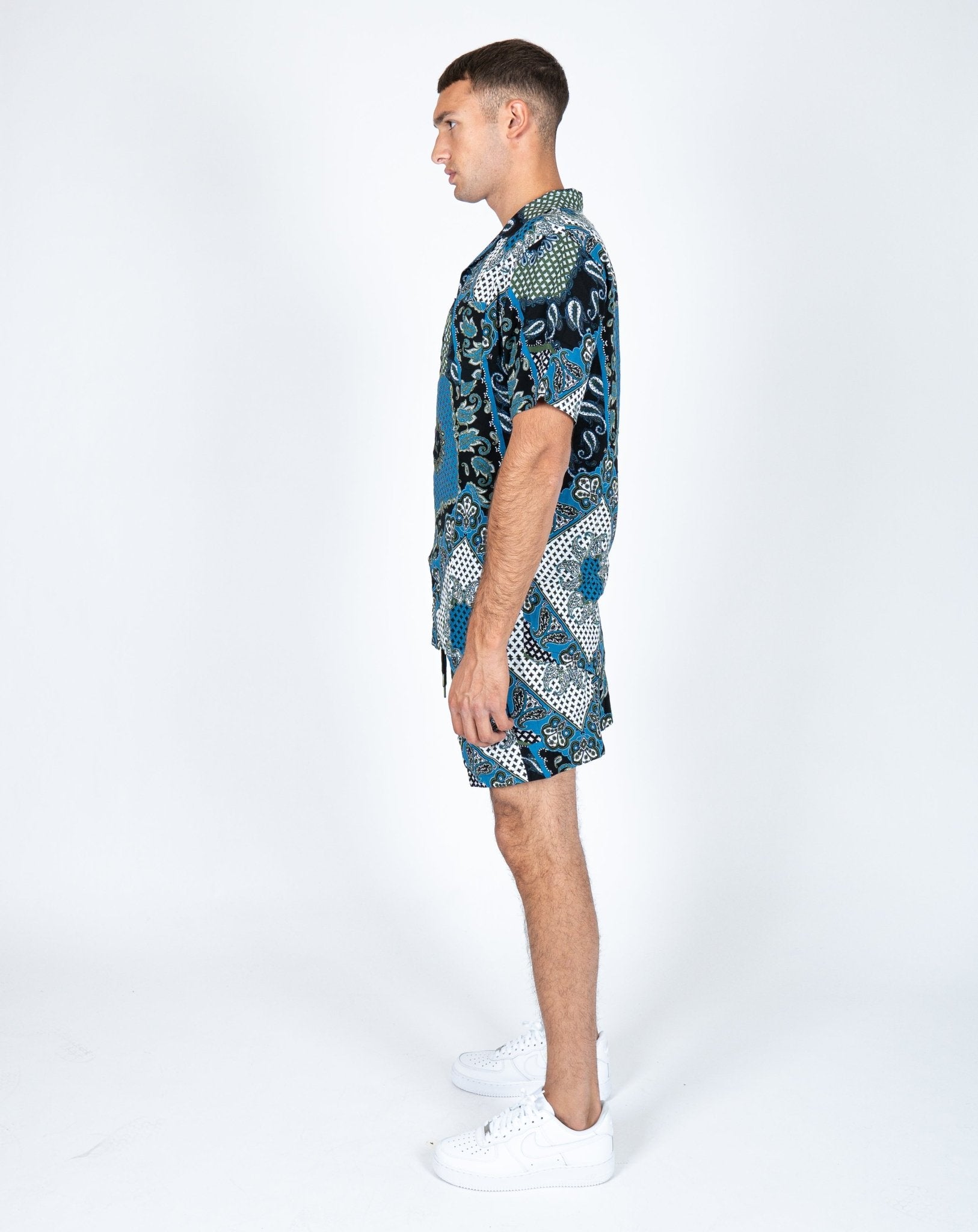 Paisley Bandana Print Short & Shirt Twinset - Liquor n Poker
