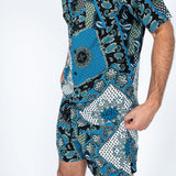Paisley Bandana Print Short & Shirt Twinset - Liquor n Poker